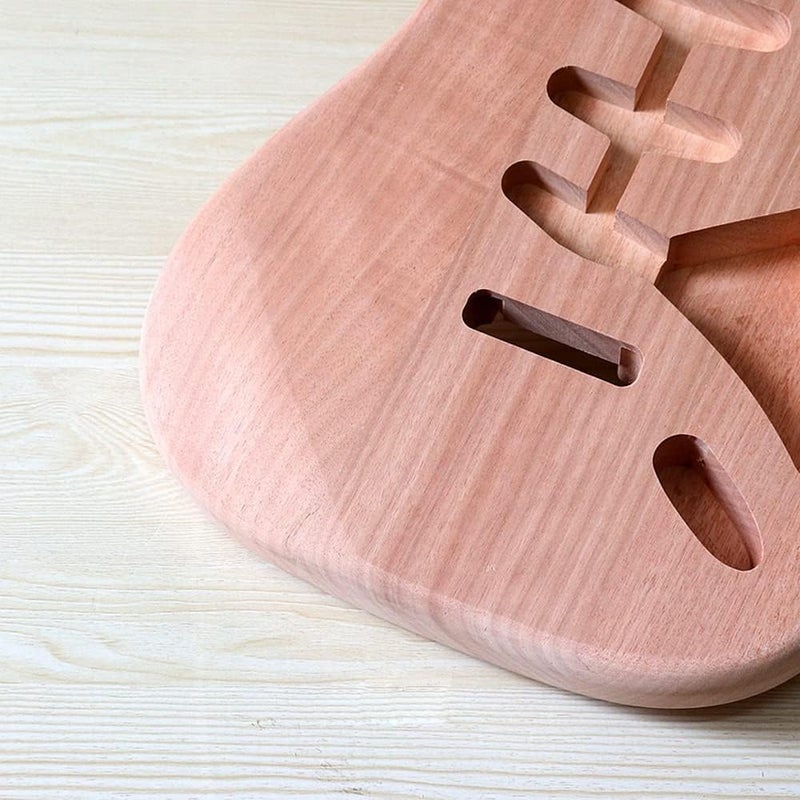 JD.Moon Electric Guitar Body for Fender Strat Guitar Accessory DIY Stratocaster Guitar Body Unfinished Mahogany - Image 4